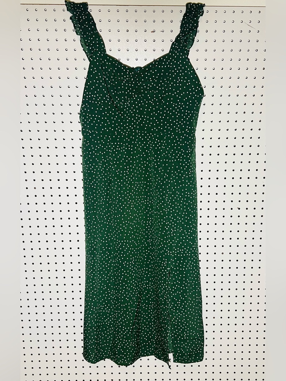 RIHOAS Green Polka Dot Midi Dress